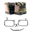 Coppia borse laterali Cult in Crosta di cuoio 40L - 50L + Piastra in Alluminio + Telai per borse in alluminio Atlas BMW F450GS