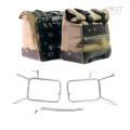 Coppia borse laterali Cult in Crosta di cuoio 40L - 50L + Piastra in Alluminio + Telai per borse in alluminio Atlas nineT