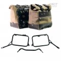Coppia borse laterali Cult in Crosta di cuoio 40L - 50L + Piastra in Alluminio + Telai R80G/S e R80 GS Basic