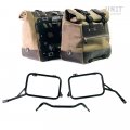 Coppia borse laterali Cult in Crosta di cuoio 40L - 50L + Piastra in Alluminio + Telai R80-R100GS
