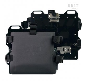 Coppia piastre in alluminio con agganci rapidi frontali in Hypalon e serrature