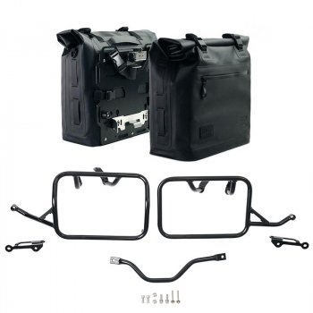 Due Borse laterali Khali in TPU 35L - 45L + Coppia piastre in Alluminio + Telai BMW R12 G/S