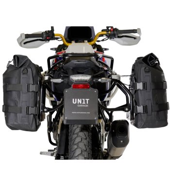 Due Borse laterali Khali in TPU 35L - 45L + Coppia piastre in Alluminio + Telai per borse in alluminio Atlas BMW F450GS