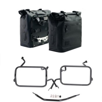 Due Borse laterali Khali in TPU 35L - 45L + Coppia piastre in Alluminio + Telai per borse in alluminio Atlas BMW F450GS