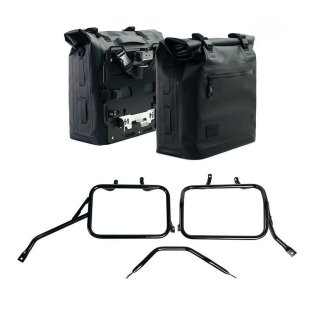 Due Borse laterali Khali in TPU 35L - 45L + Coppia piastre in Alluminio + Telai per borse in alluminio Triumph Tracker 400