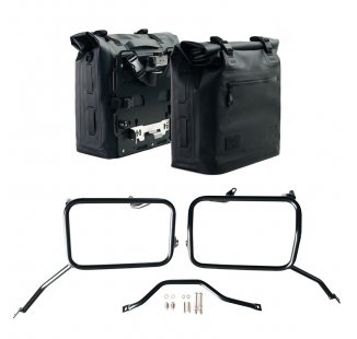 Due Borse laterali Khali in TPU 35L - 45L + Coppia piastre in Alluminio + Telai Triumph Scrambler 1200 X (2025 in poi)