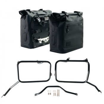 Due Borse laterali Khali in TPU 35L - 45L + Coppia piastre in Alluminio + Telai Triumph Scrambler 1200 X (2025 in poi)