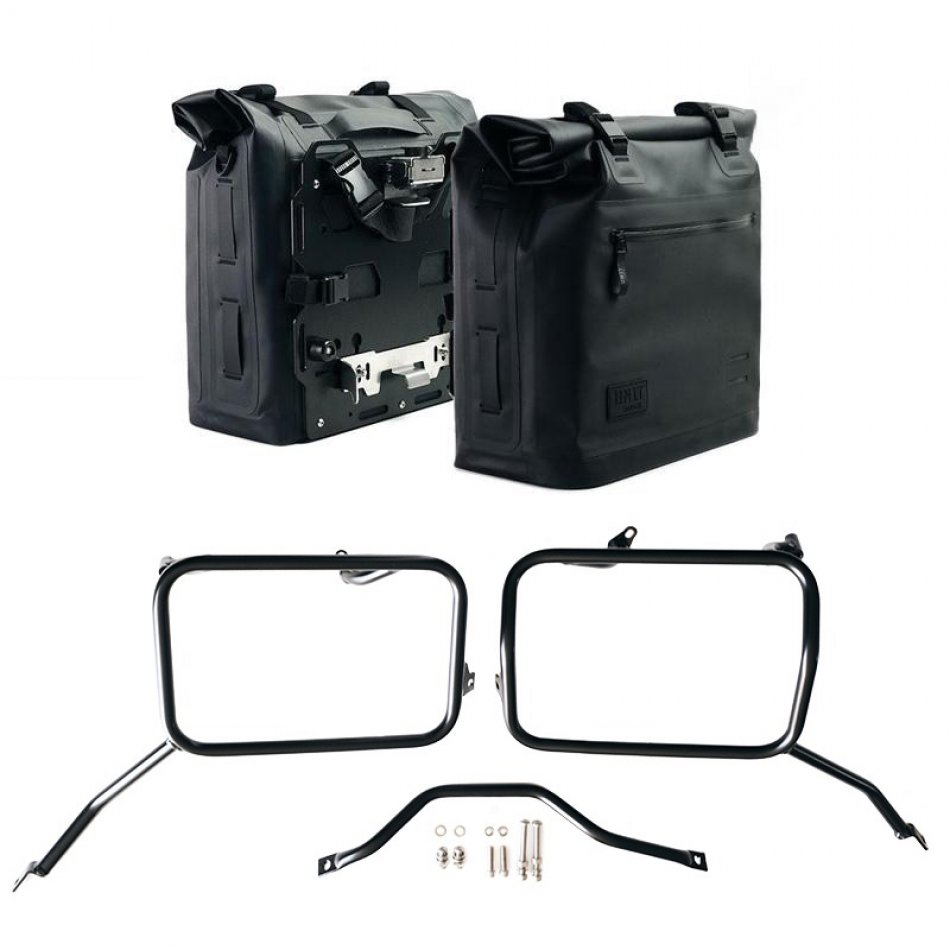 Due Borse laterali Khali in TPU 35L - 45L + Coppia piastre in Alluminio + Telai Triumph Scrambler 1200 X (2025 in poi)