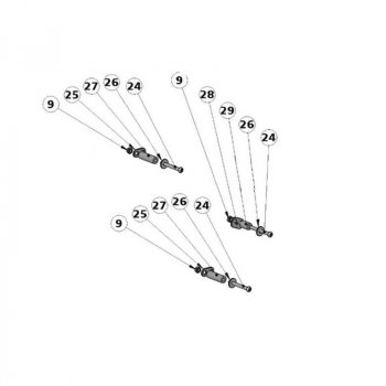 Kit distanziali per telaio valigie originali lato destro Royal Enfield Himalayan 450 (2024 in poi)