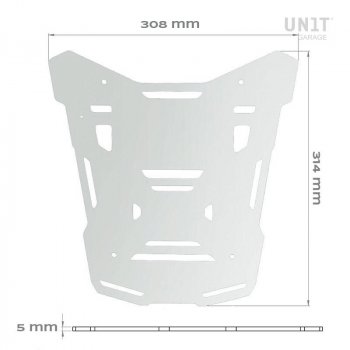 Piastra bauletto Atlas Argento per portapacchi originale BMW R1300GS