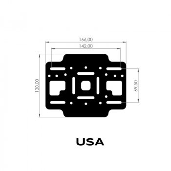 Piastra porta targa USA