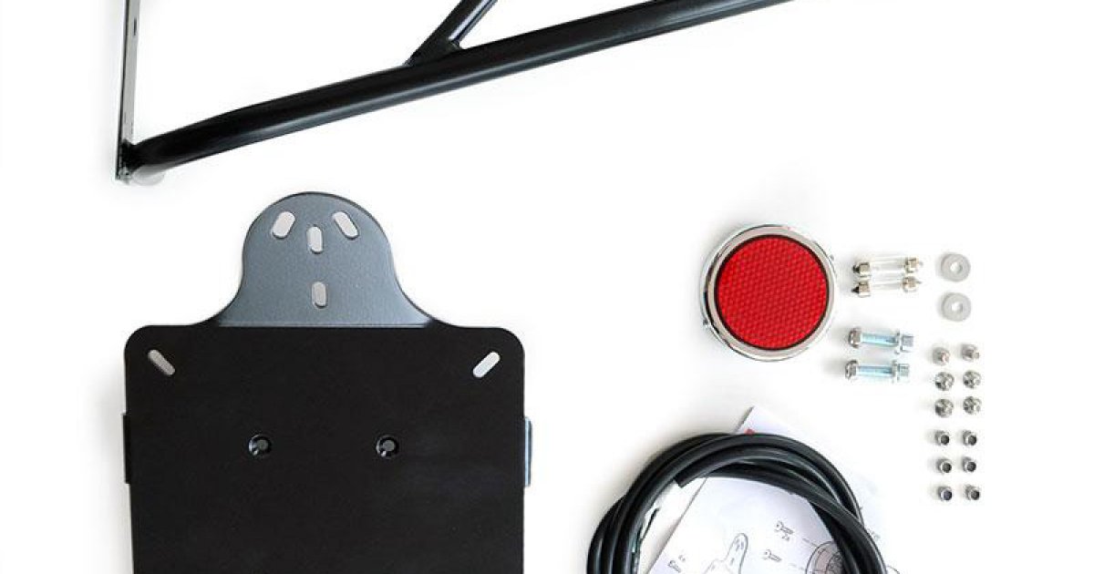 Porta targa in vetro inclinata con base blu H19,5