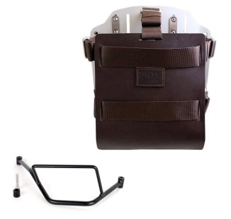 Portaborse in alluminio con frontale regolabile cuoio e aggancio rapido + Telaio BMW F450GS DX