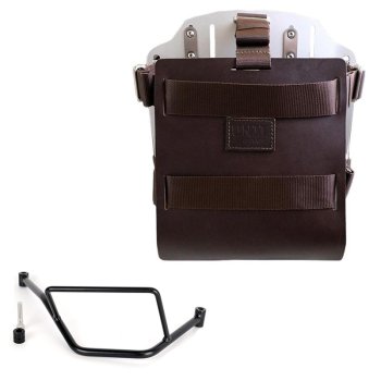 Portaborse in alluminio con frontale regolabile cuoio e aggancio rapido + Telaio BMW F450GS DX