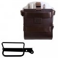 Portaborse in alluminio con frontale regolabile cuoio e aggancio rapido + Telaio Royal Enfield Hunter 350 DX