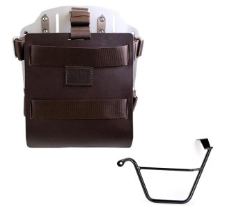 Portaborse in alluminio con frontale regolabile cuoio e aggancio rapido + Telaio Triumph Street Scrambler 900 (2026 in poi) SX