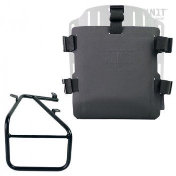 Portaborse in alluminio con frontale regolabile in Hypalon e aggancio rapido + Telaio borsa destra per Kit Sportail R18