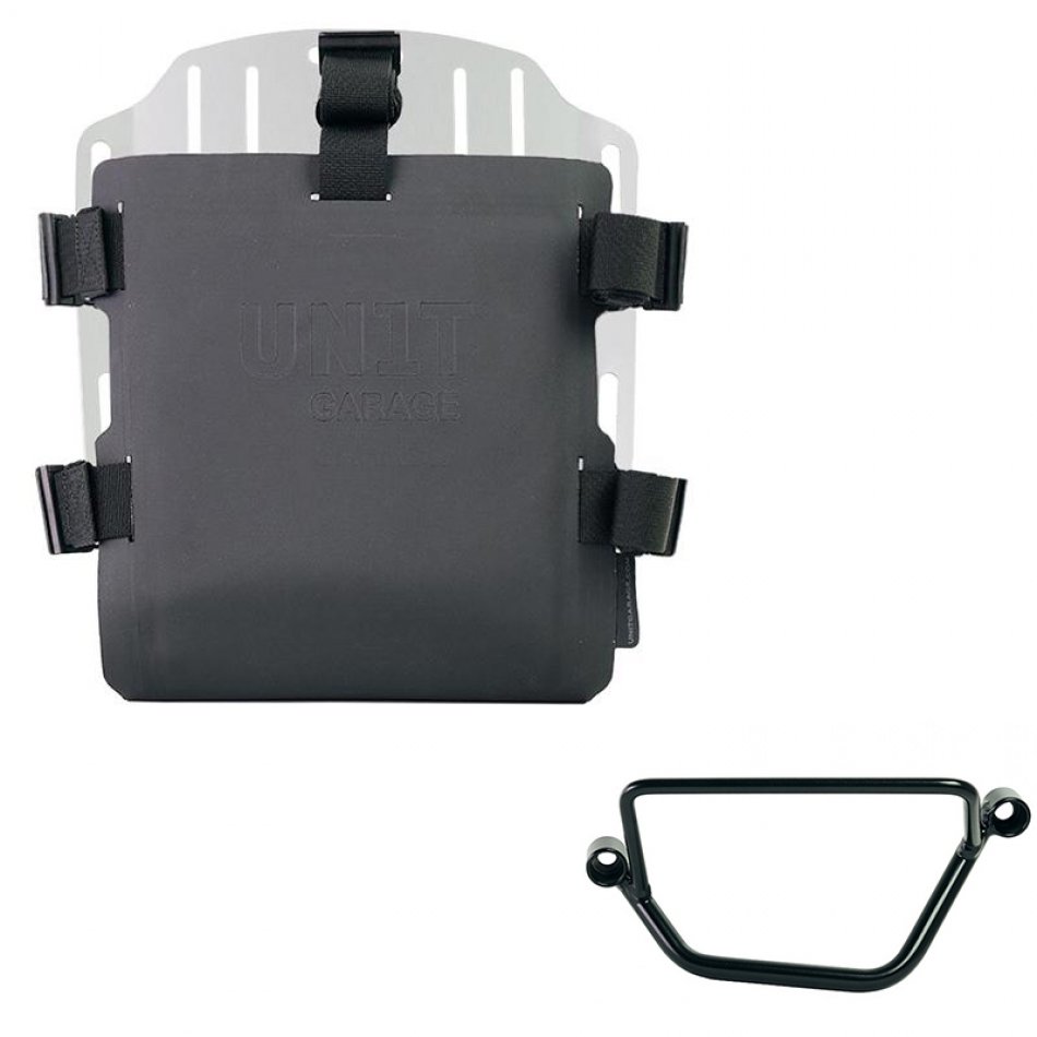 Portaborse in alluminio con frontale regolabile in Hypalon e aggancio rapido + Telaio Honda GB350S SX
