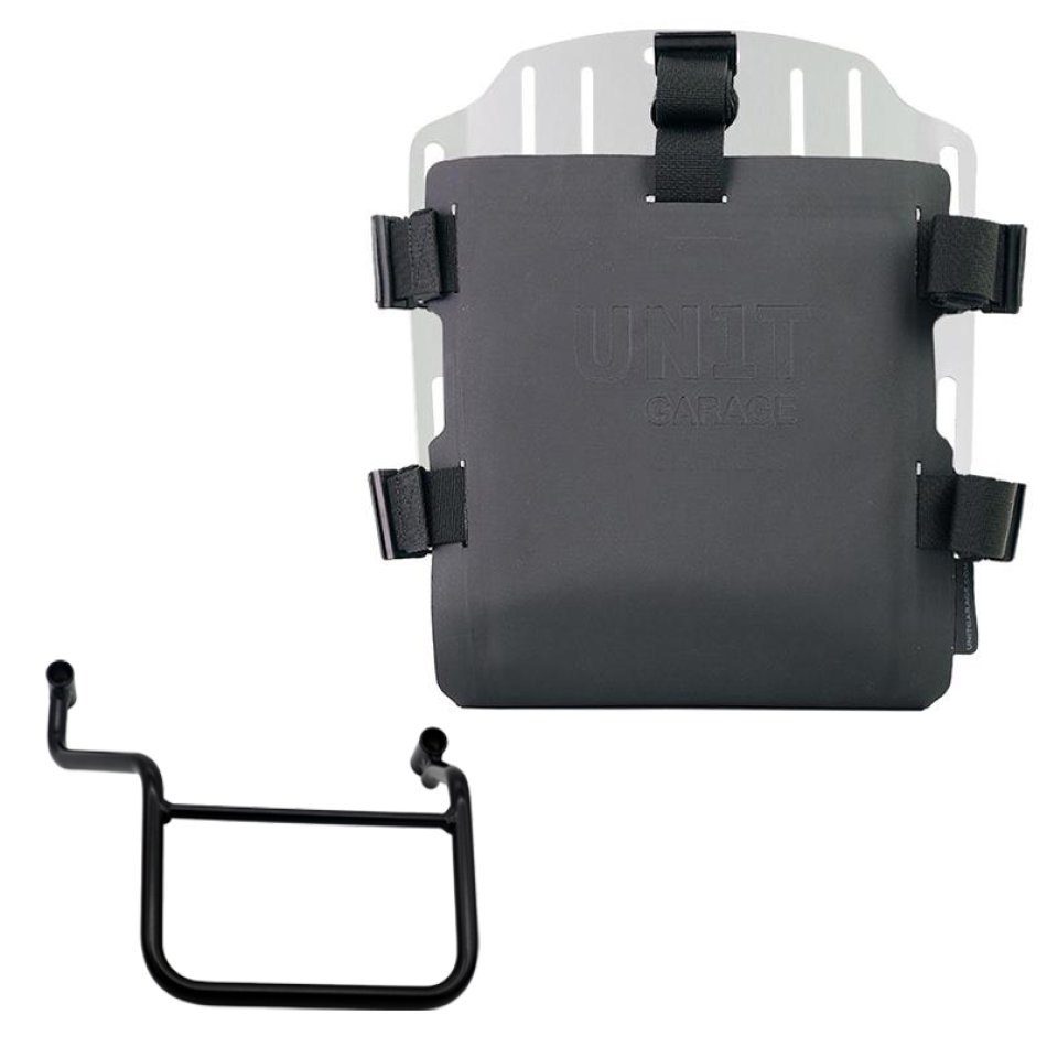 Portaborse in alluminio con frontale regolabile in Hypalon e aggancio rapido + Telaio Honda Transalp 750 (2023 in poi) DX