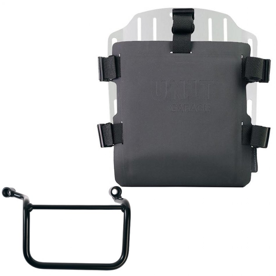 Portaborse in alluminio con frontale regolabile in Hypalon e aggancio rapido + Telaio Royal Enfield Guerrilla 450 DX