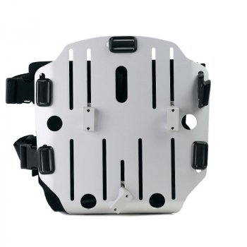 Portaborse in alluminio con frontale regolabile in Hypalon e aggancio rapido