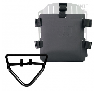 Portaborse in alluminio con frontale regolabile in Hypalon e aggancio rapido + telaio (2020 in poi) 